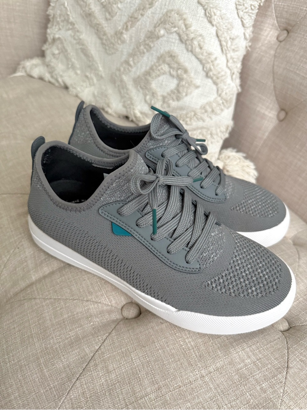 Sz 8 VESSI Weekend Classic Sneakers, Concrete Grey